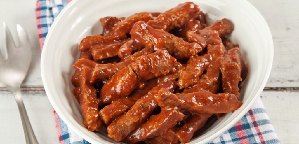 Isca Simples Isca de Carne com Molho Barbecue - Receitas para Família