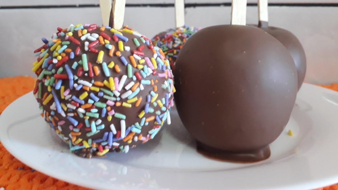 Maçãs Carameladas com Chocolate