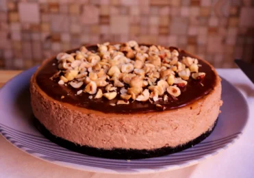 Cheesecake de Nutella com Ganache de Chocolate