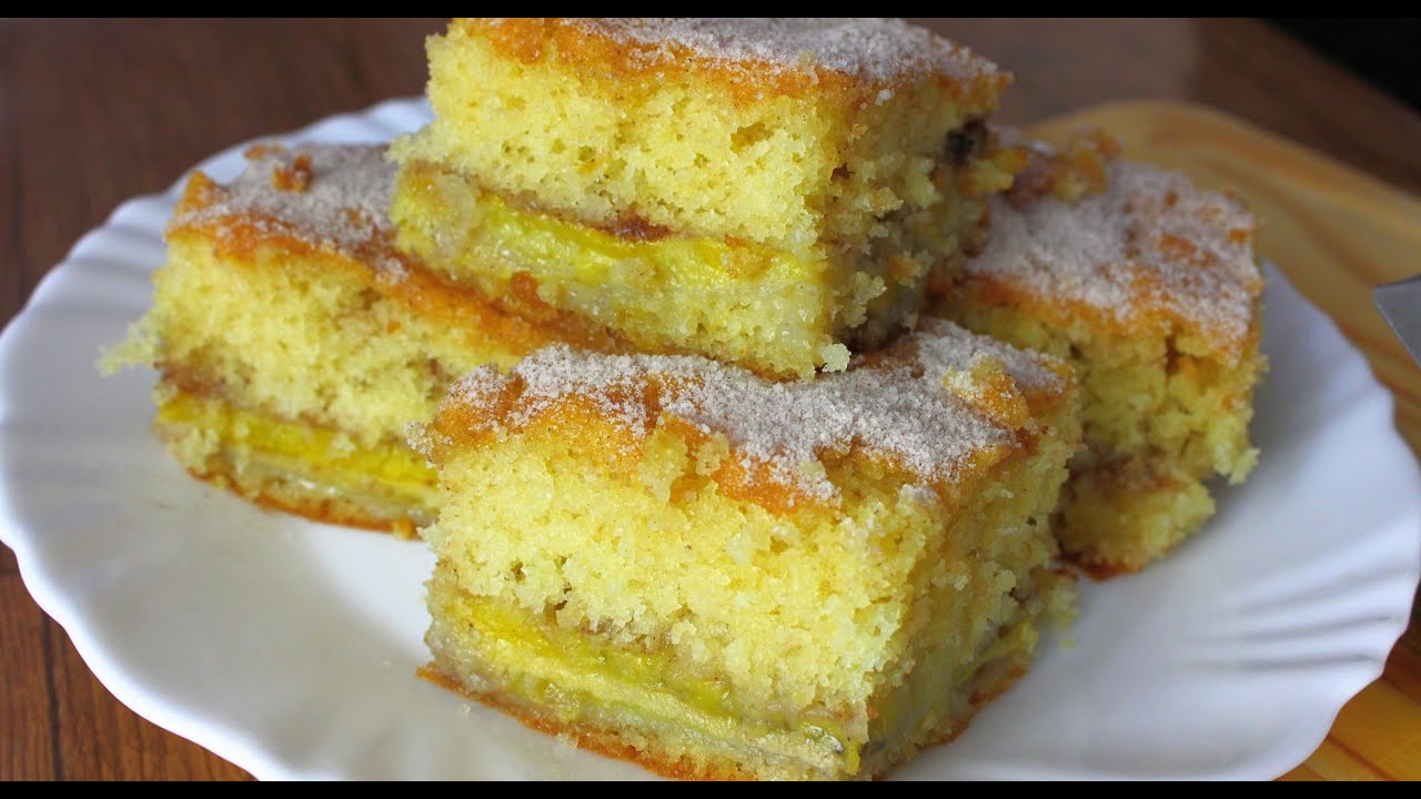 Bolo de banana recheado