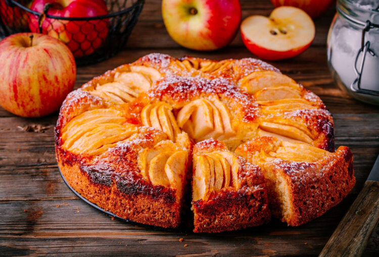 Bolo de maçã com aveia sem açúcar