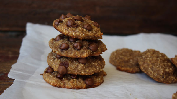 Cookie de banana com chocolate