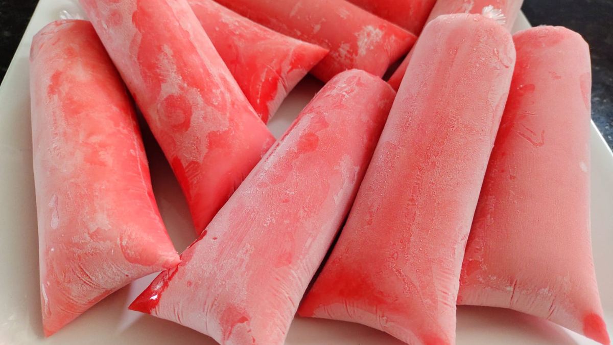 Geladinho gourmet de morango