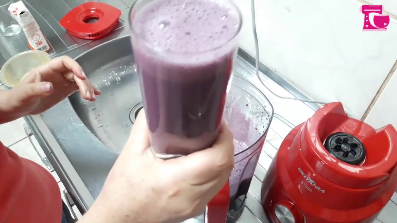 Suco de amora com leite