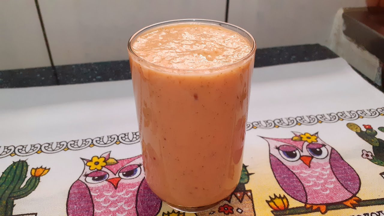 Vitamina de mamão com aveia