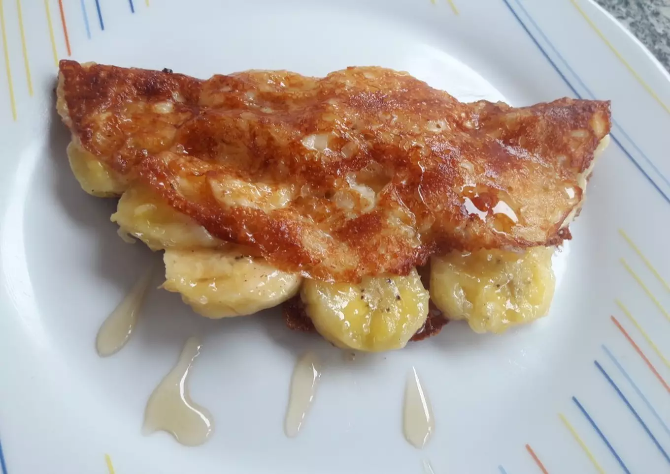 Banana frita com queijo