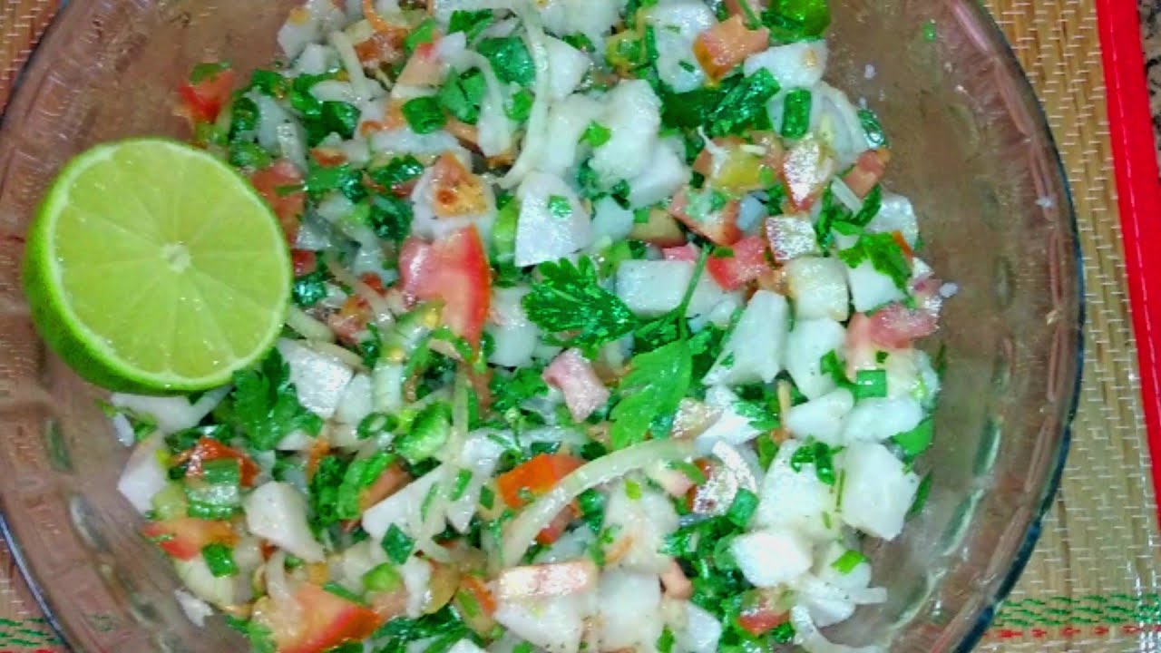 Salada de inhame.