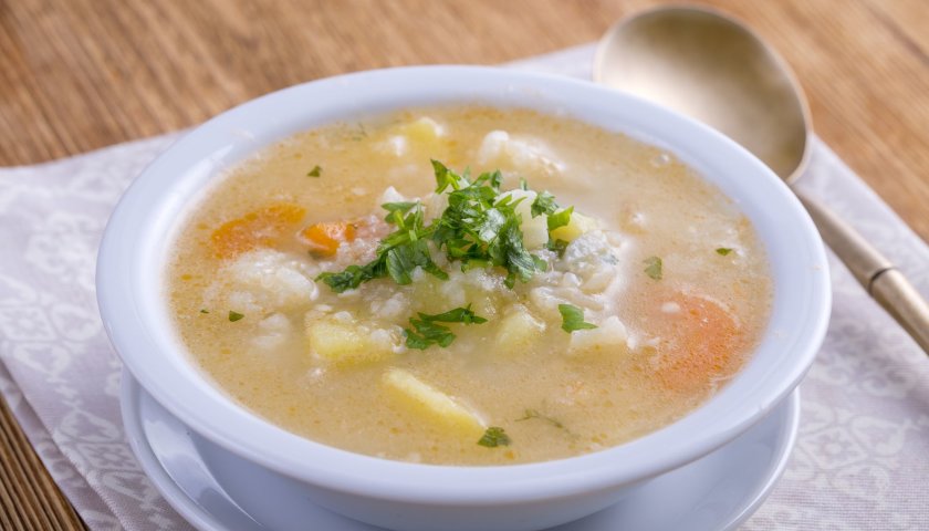 Sopa com creme de leite