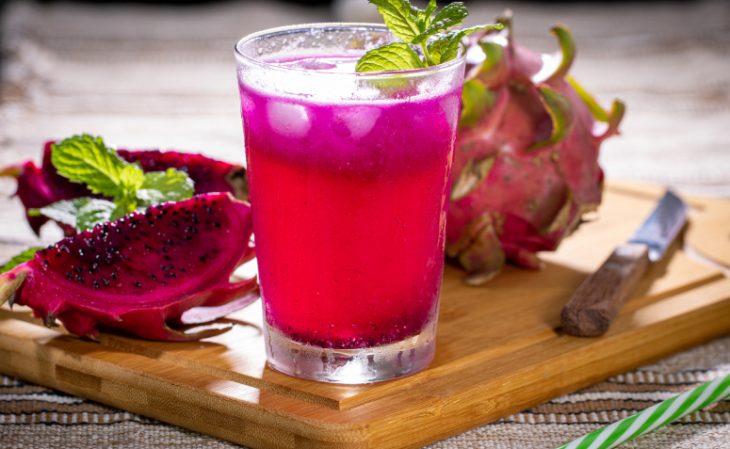 Suco de pitaya com laranja
