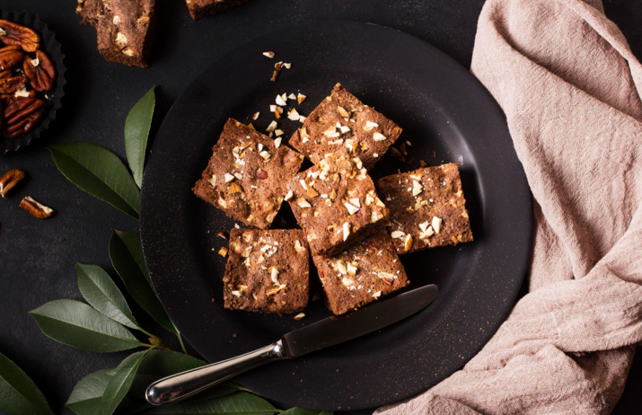 Brownie fitness caseiro rico em fibras